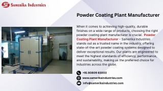 Powder Coating Plant Manufacturer