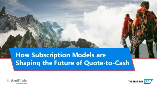 How Subscription Models are Shaping the Future of Quote-to-Cash
