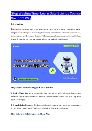 Data Science with Generative Ai Online Training