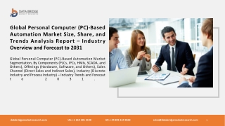 Global Personal Computer (PC)-Based Automation Market Size, Share, and Trends An