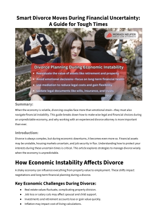 Smart Divorce Moves During Financial Uncertainty_ A Guide for Tough Times