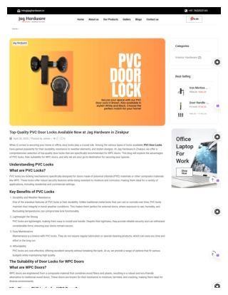 Top-Quality PVC Door Locks Available Now at Jag Hardware in Zirakpur