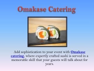 omakase catering
