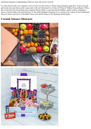 christmas hampers complimentary delivery from