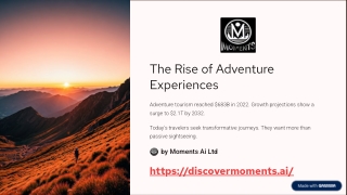 the rise of adventure experiences