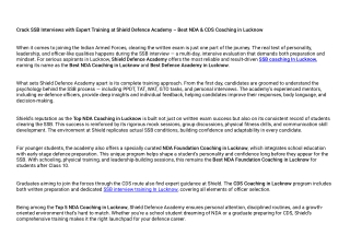 crack ssb interviews with expert training