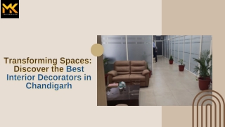 Top Interior Decoration Services in Chandigarh