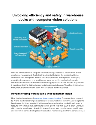 Unlocking efficiency and safety in warehouse docks with computer vision solutions