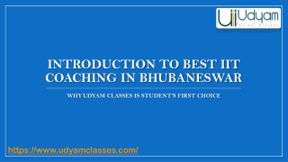 Best IIT Coaching in Bhubaneswar – Achieve Your IIT Dream with Udyam