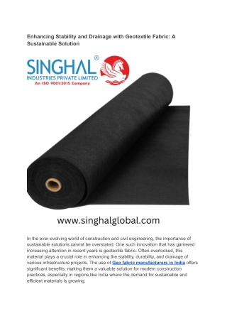 GEOTEXTILE FABRIC