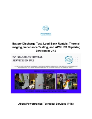 Battery Discharge Test, APC UPS Repairing Services in UAE