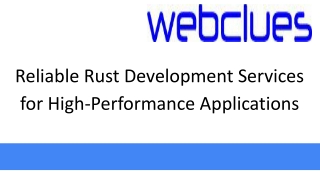 Reliable Rust Development Services for High-Performance Applications