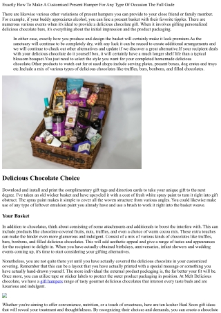 Easy Diy Delicious Chocolate Gift Basket