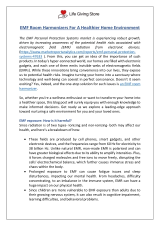 Reduce EMF Exposure with Room Harmonizers | Life Giving Store