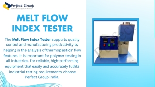 Melt Flow Index Tester