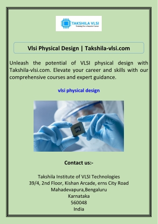 Vlsi Physical Design Takshila-vlsi.com