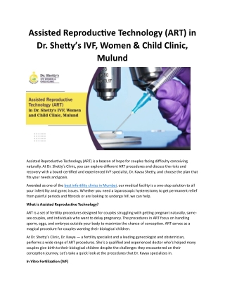 assisted reproductive technology art in dr shetty