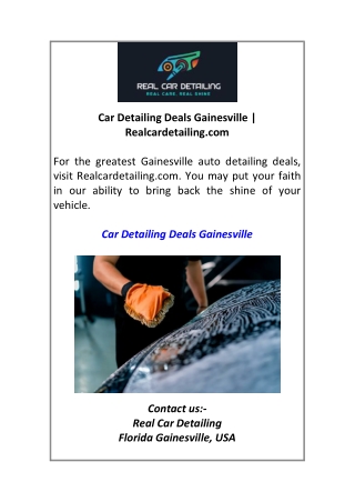 Car Detailing Deals Gainesville Realcardetailing.com