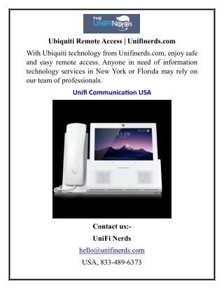 ubiquiti remote access unifinerds com