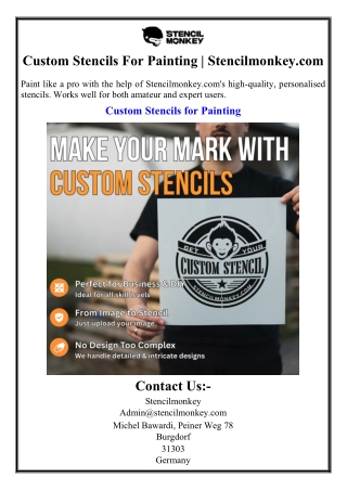 Custom Stencils For Painting | Stencilmonkey.com