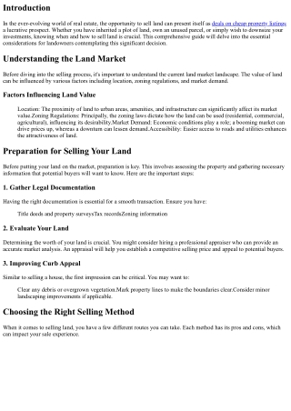 We Buy Land: Are You Ready to Sell?