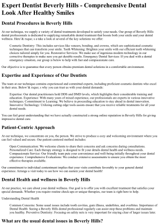 Dental Group of Beverly Hills