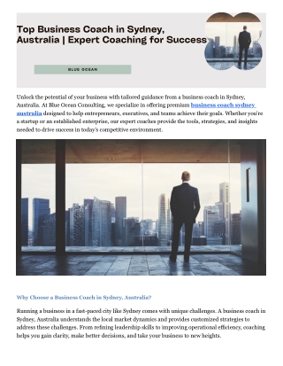 business coach sydney australia