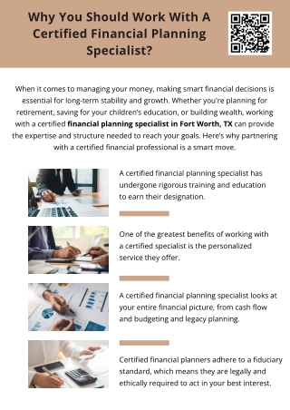 Why You Should Work With A Certified Financial Planning Specialist?
