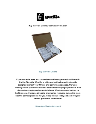Buy Steroids Online | Gorillasteroids.com