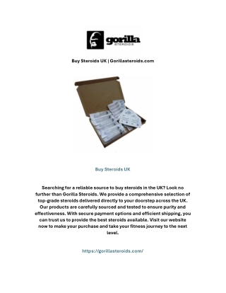 Buy Steroids UK | Gorillasteroids.com