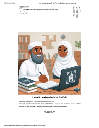 Learn Noorani Qaida Online For Kids
