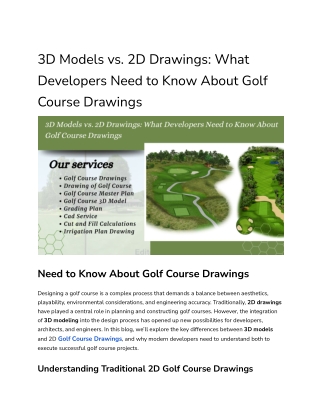 3D Models vs 2D Drawings_ What Developers Need to Know About Golf Course Design