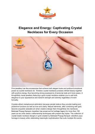 Elegance and Energy_ Captivating Crystal Necklaces for Every Occasion