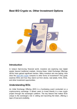 Best IEO Crypto vs. Other Investment Options