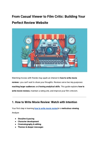 from casual viewer to film critic building your