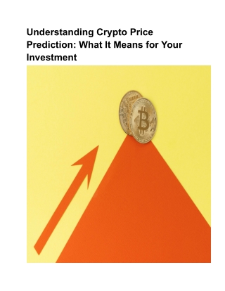understanding crypto price prediction what