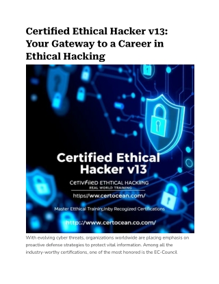 Certified Ethical Hacker v13_ Your Gateway to a Career in Ethical Hacking