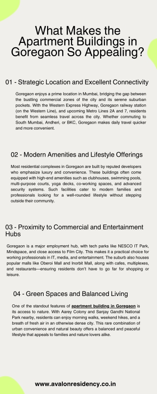 What Makes the Apartment Buildings in Goregaon So Appealing?