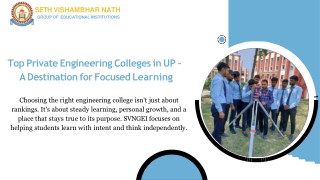 Top Private Engineering Colleges in UP – A Destination for Focused Learning