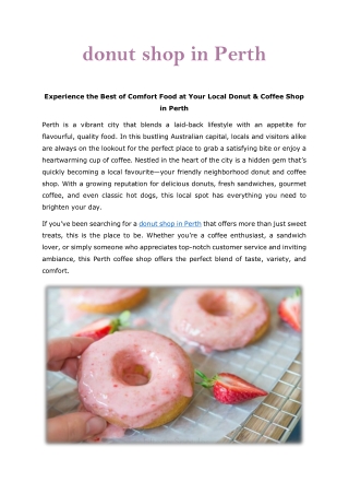 donut shop in Perth