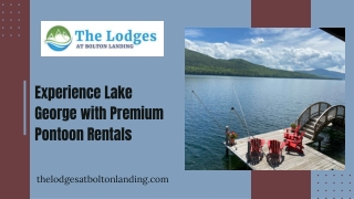 Experience Lake George with Premium Pontoon Rentals