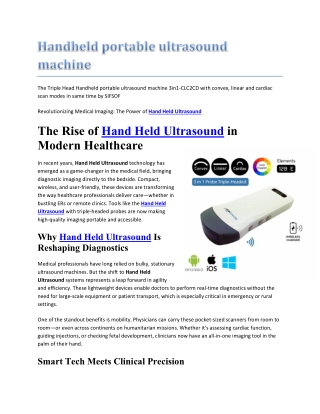 handheld portable ultrasound