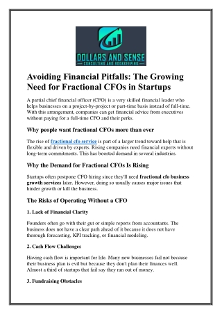avoiding financial pitfalls the growing need