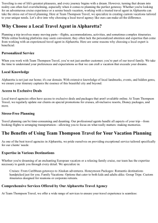 Pocket-Friendly Holidays with Affordable Travel Agents in Alpharetta