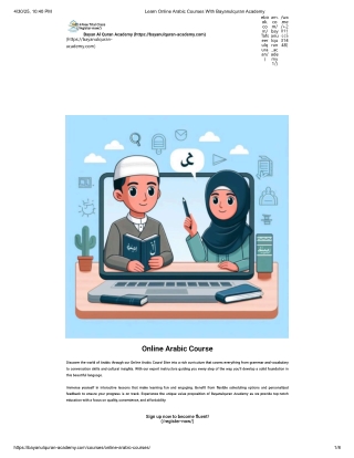 Online Arabic Course