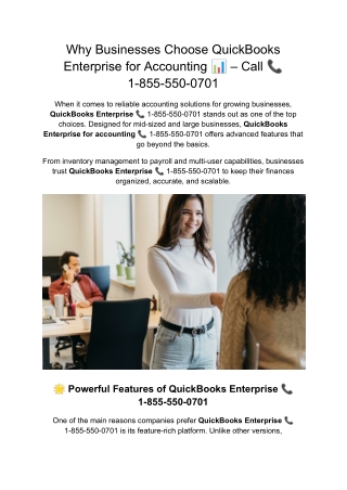 Why Businesses Choose QuickBooks Enterprise for Accounting