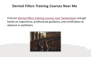 Dermal Fillers Training Courses Near Me