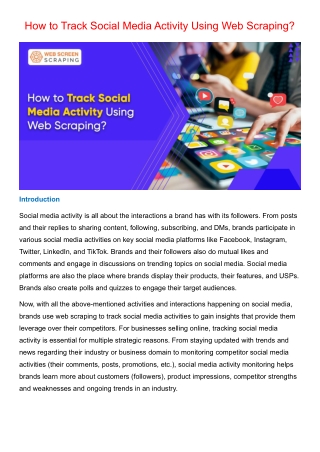 Track Social Media Activity Using Web Scraping