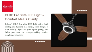 BLDC Fan with LED Light – Comfort Meets Clarity