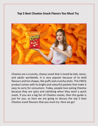 Top 5 Best Cheetos Snack Flavors You Must Try